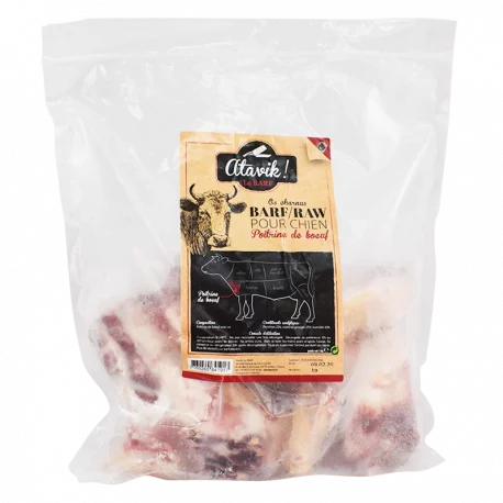 BARF os charnus poitrine boeuf pour chien