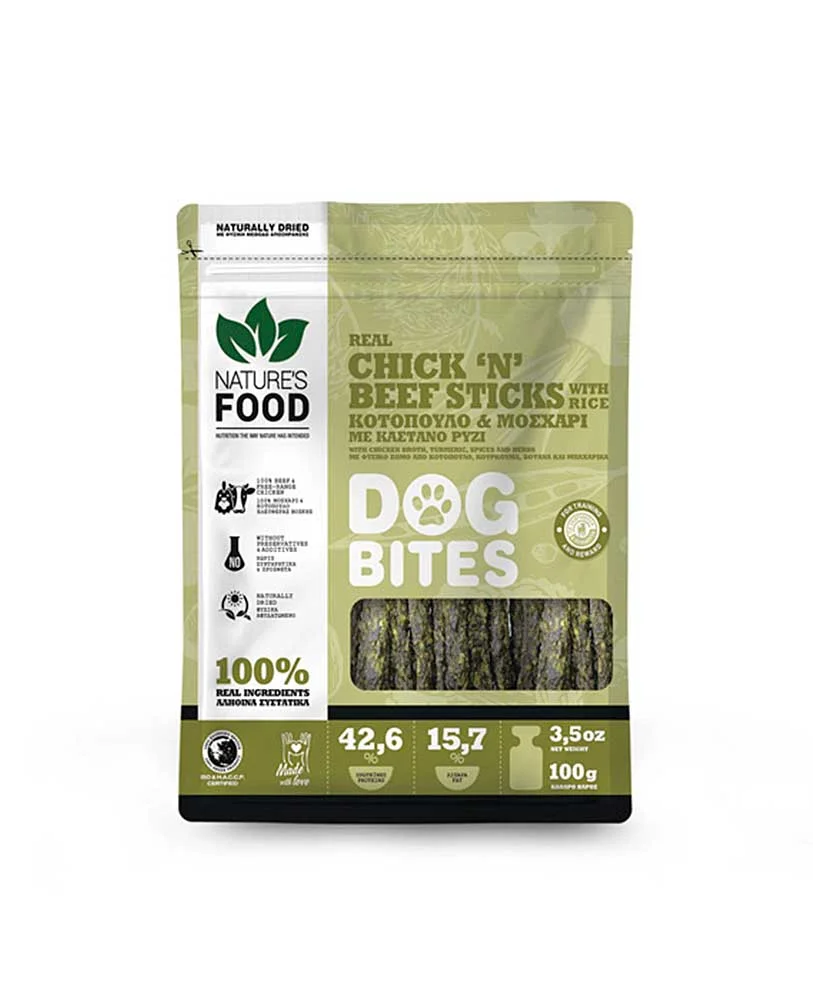 Nature's food Bâtonnets au poulet et bœuf