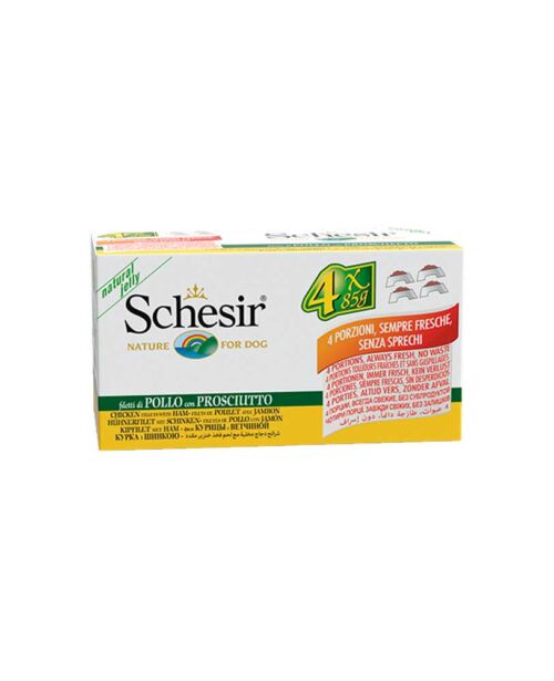 Schesir Alimentation Humide Chien Filets poulet et jambon