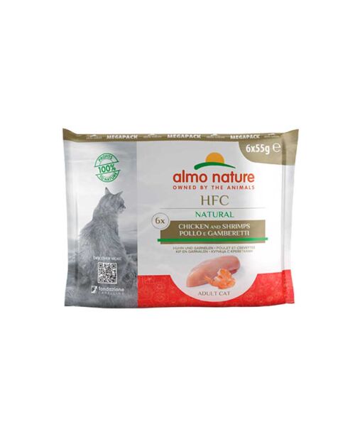 Sachets chat Almo nature Poulet et Crevettes