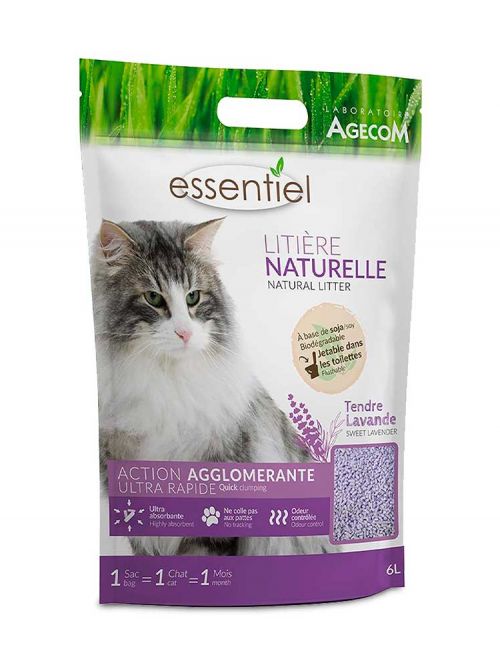 Litière chat Essentiel Naturelle lavande